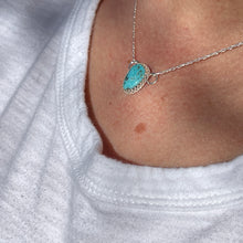 Load image into Gallery viewer, Sterling silver turquoise slider pendant necklace
