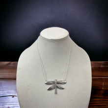 Load image into Gallery viewer, Silverplate dragonfly spoon necklace
